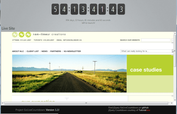 GoLive Countdown - Live Site
