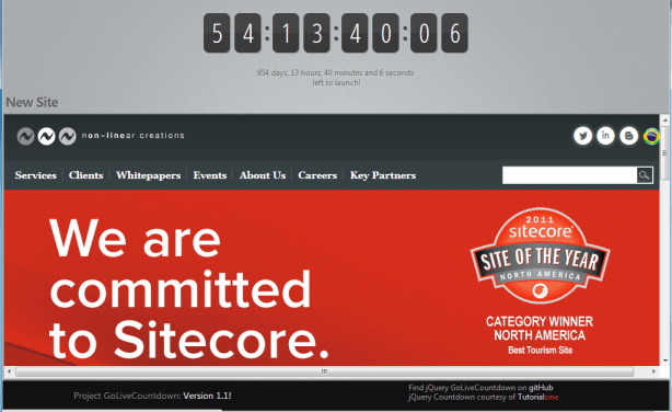 GoLive Countdown - New Site