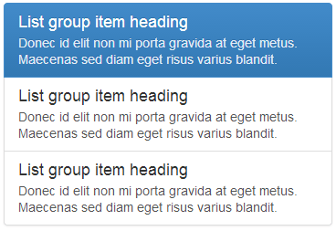 List group heading