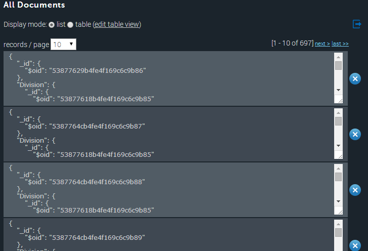 MongoLab - View Documents