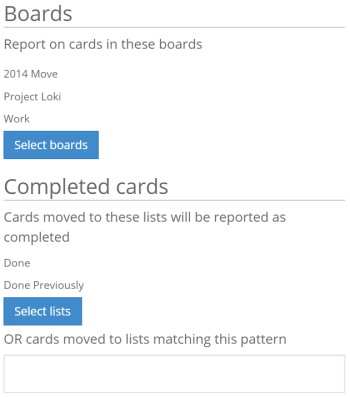 Backlog and Completed Cards mapping from lists in Trello