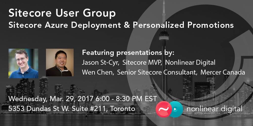 Speaking this week at Toronto SUG